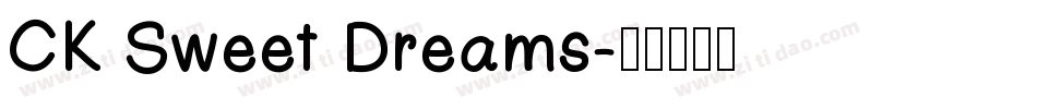 CK Sweet Dreams字体转换